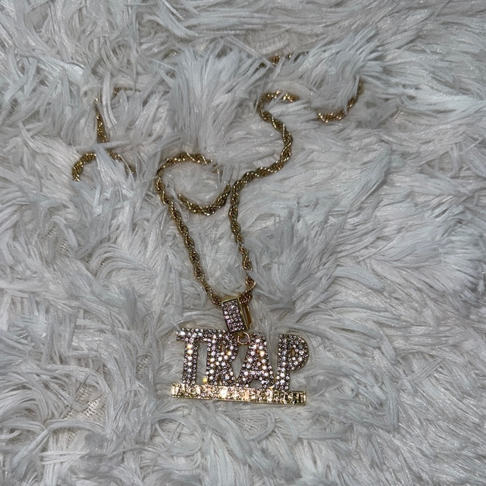 Gold and Silver Fashion Pendant Necklace